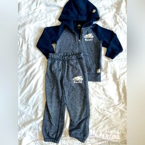 Roots Kids Organic Navy Blazer Sweatshirt and Original Fit Sweatpants